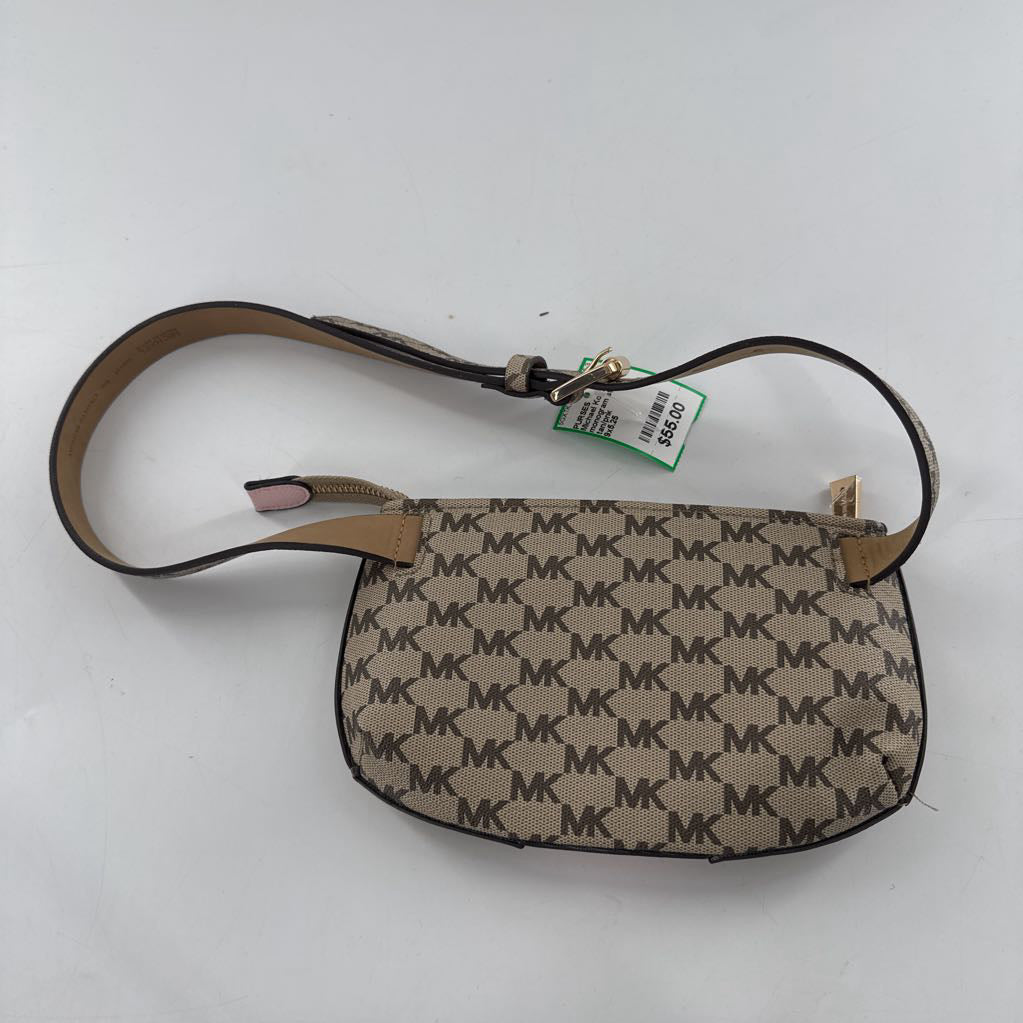 monogram stripe belt bag