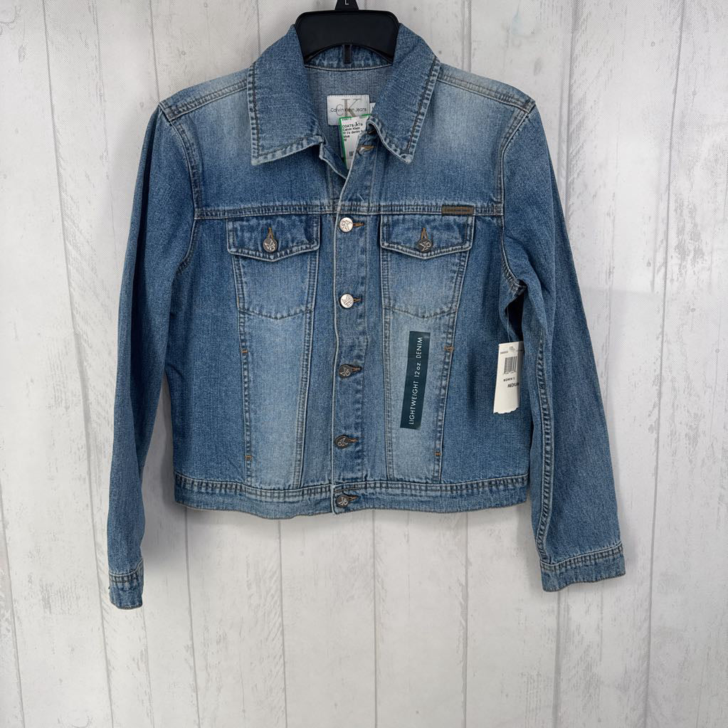 M l/s denim button jacket