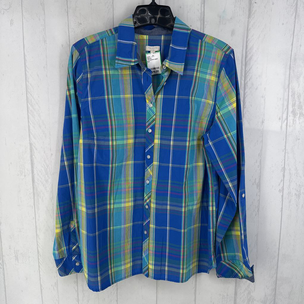 L l/s button plaid shirt