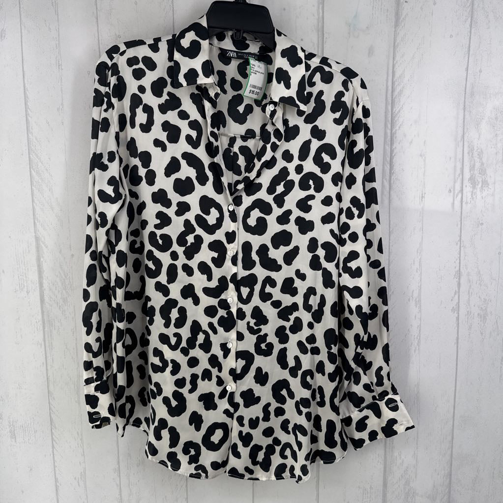 S l/s animal print button shirt