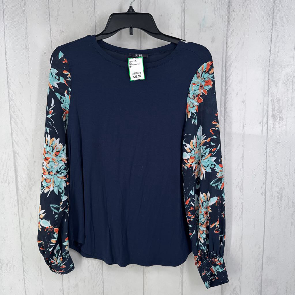 XS floral slv top