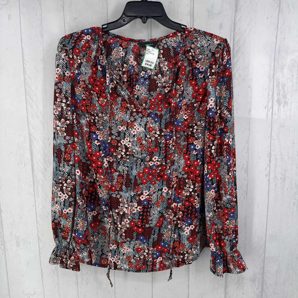 L l/s floral top