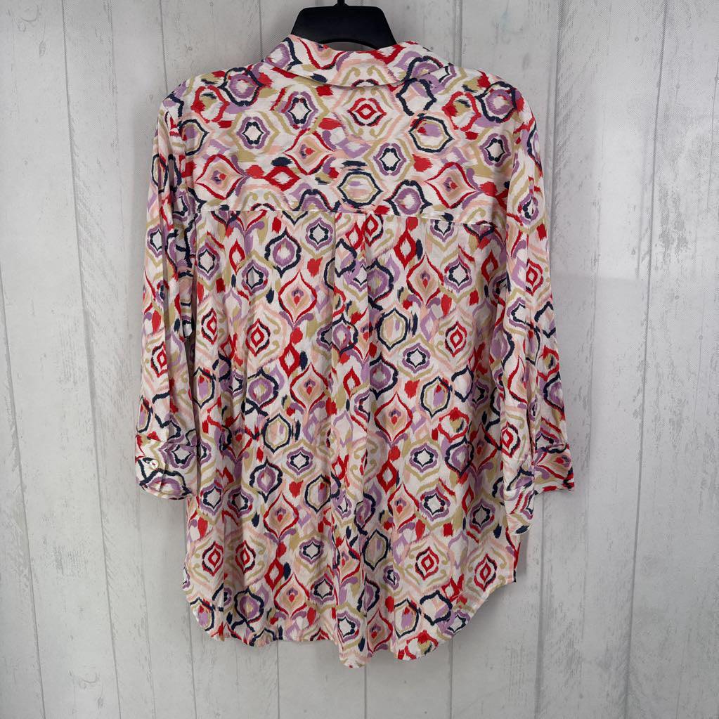 14 medallion print button shirt