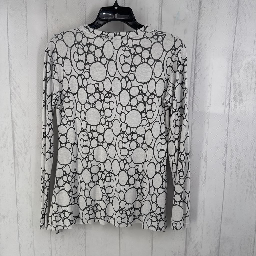XS l/s circle print top