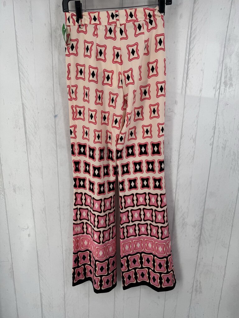 XS geometric wide leg pants