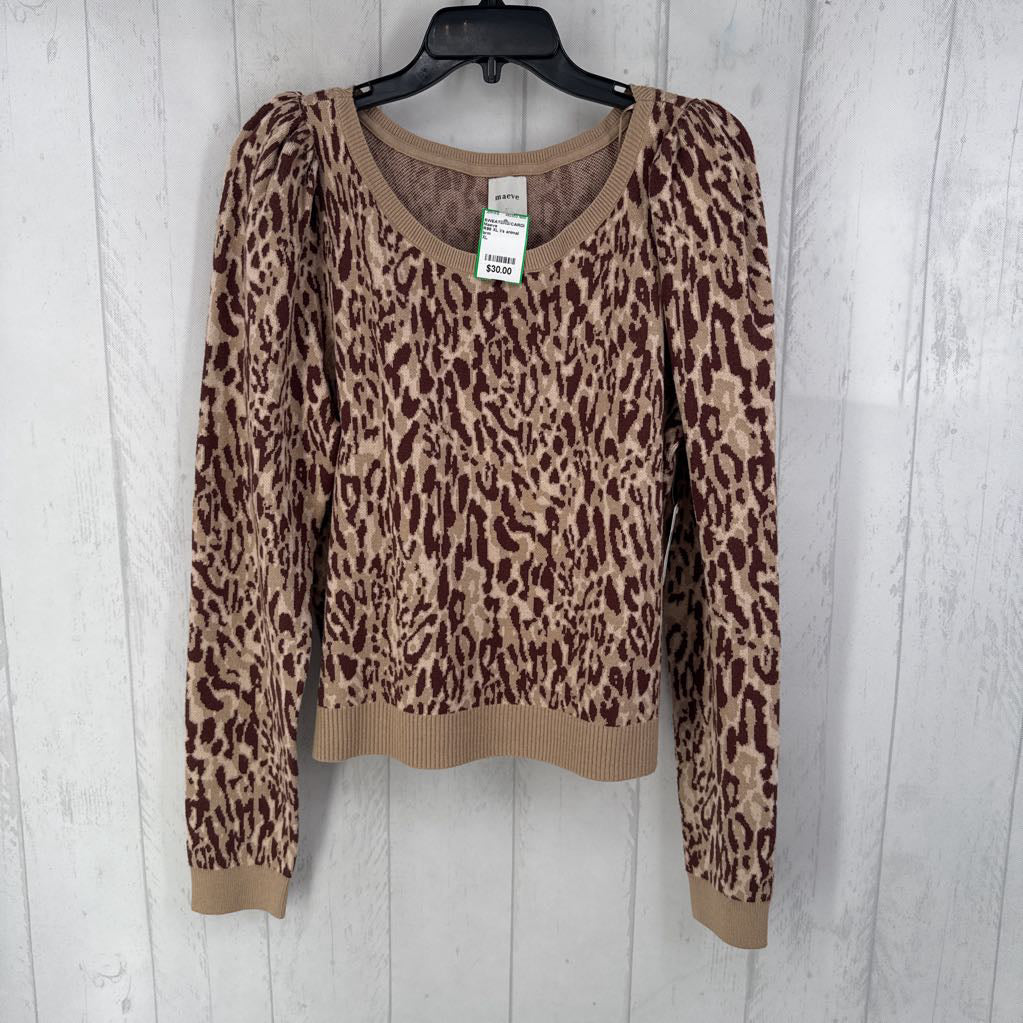 R98 XL l/s animal print sweater