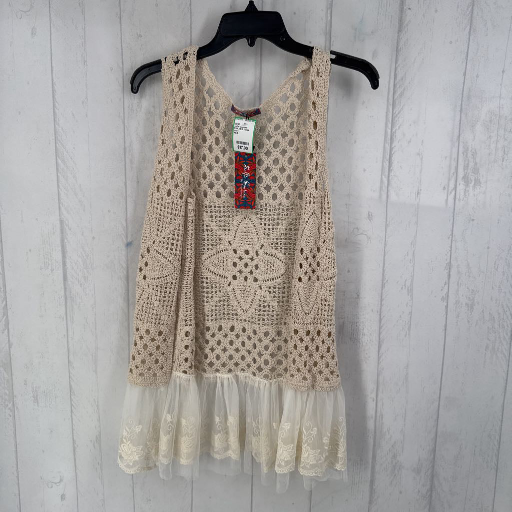 R39 XS/S fringe crochet vest