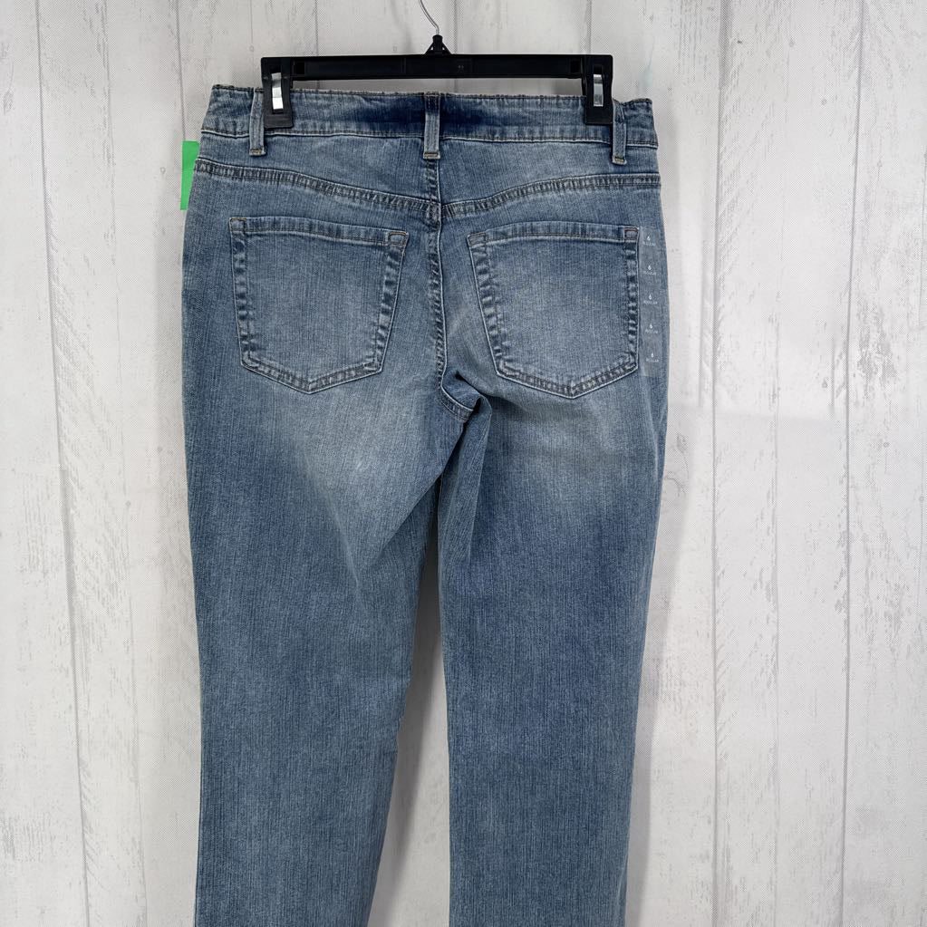 Mid-Rise Slim Straight Jeans