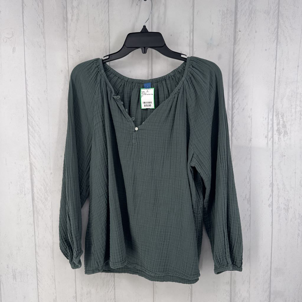 L l/s half button top