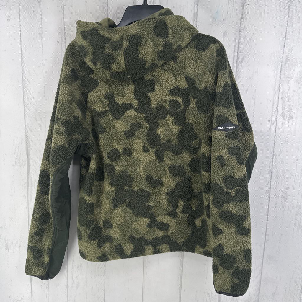 M l/s sherpa camo hoodie