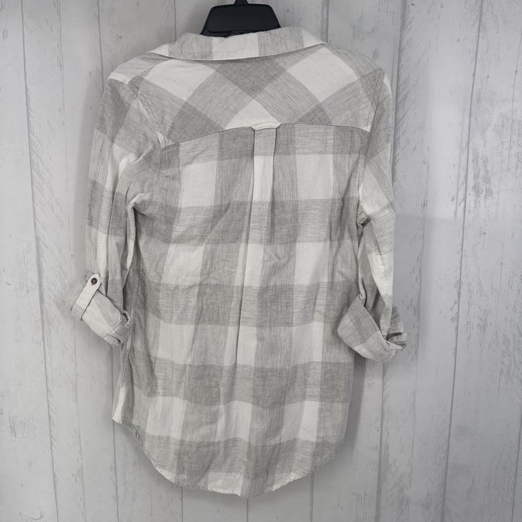S l/s plaid button shirt