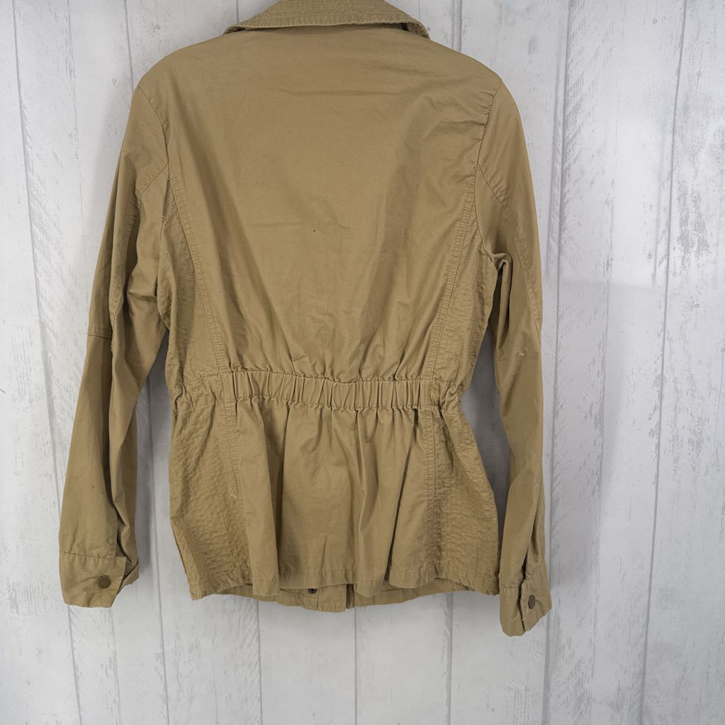 S l/s hidden zip jacket