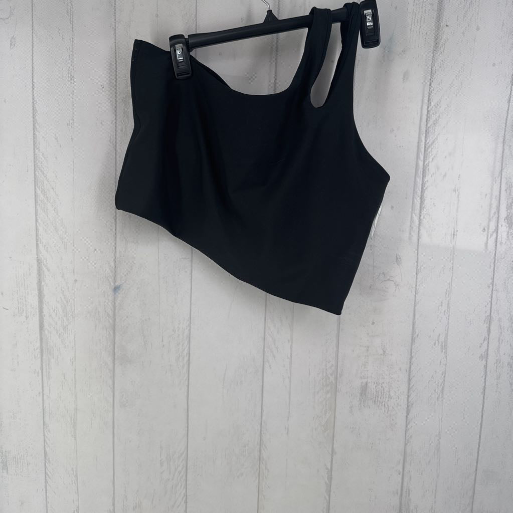 XXL double strap one shoulder crop tatnk