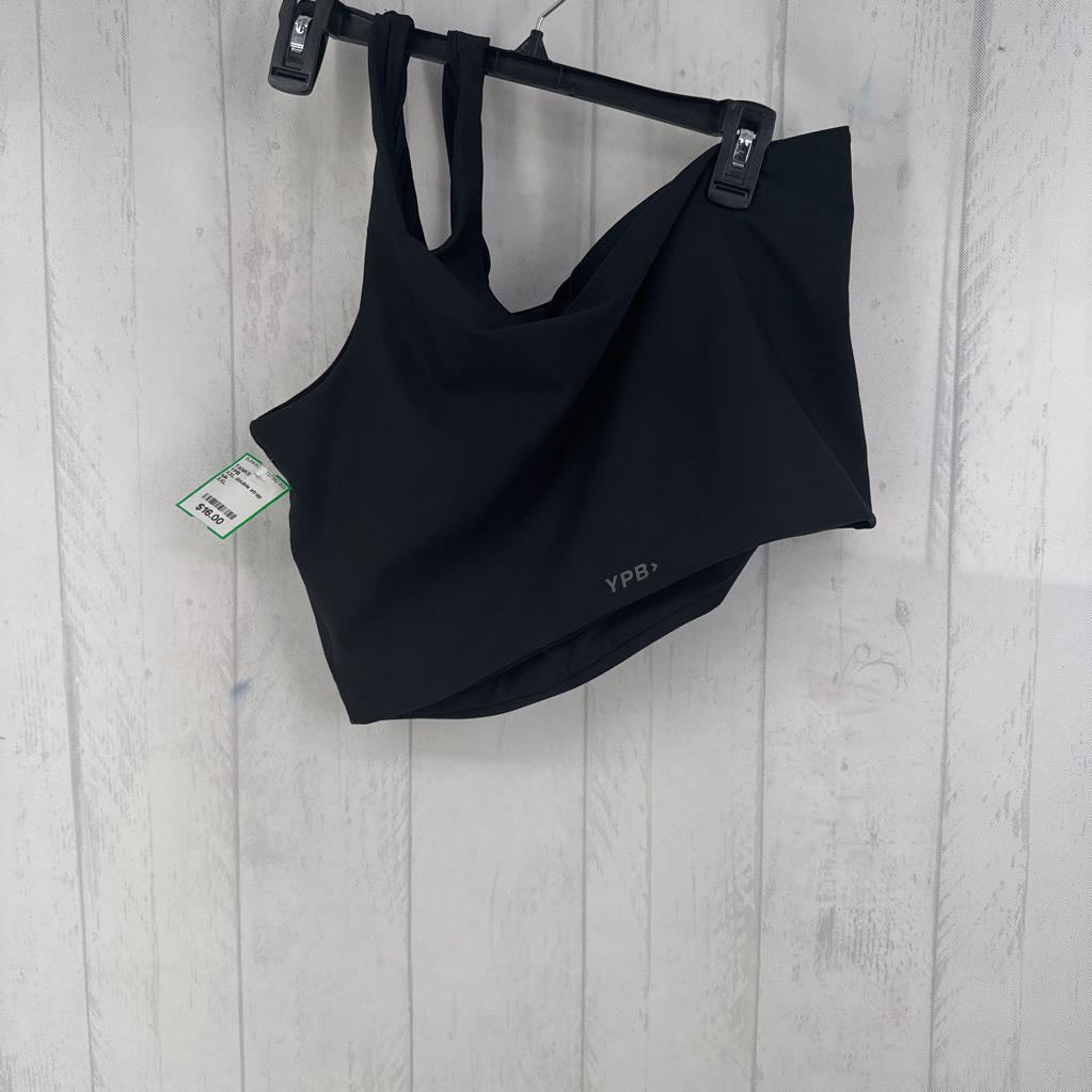 XXL double strap one shoulder crop tatnk