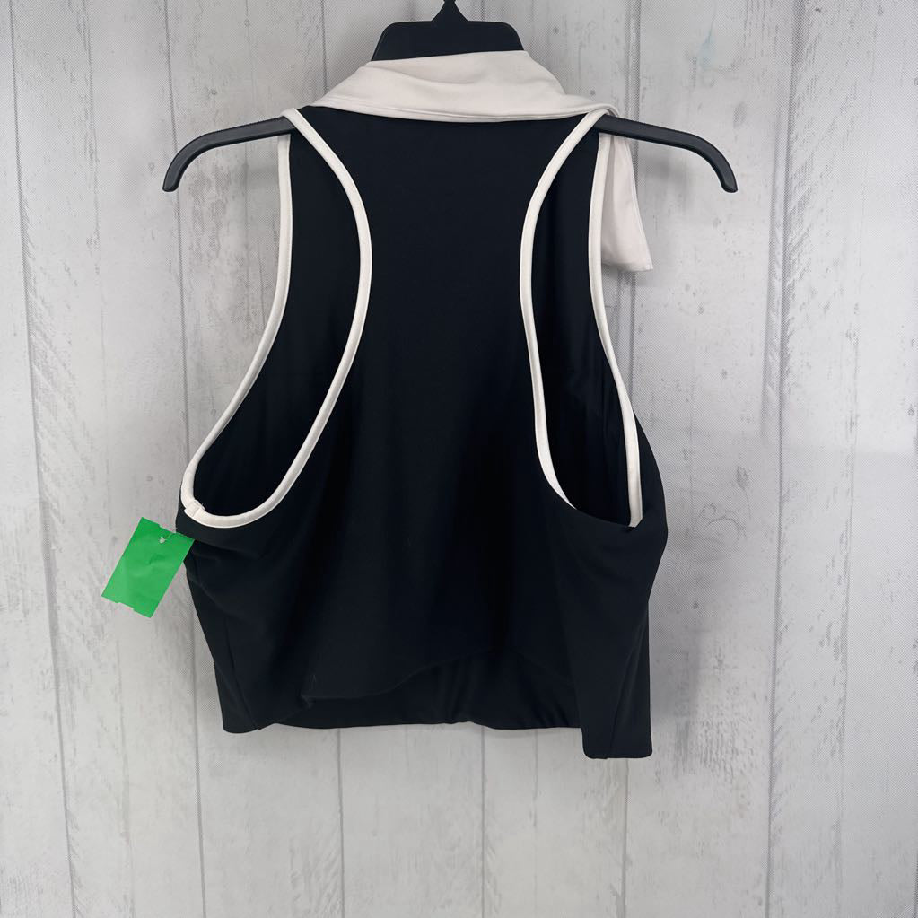 R45 crop quarter zip tank