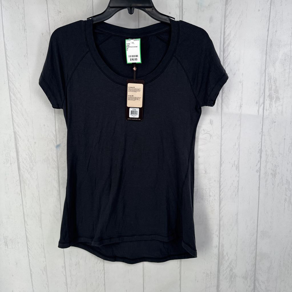 R35 M s/s scoop neck top