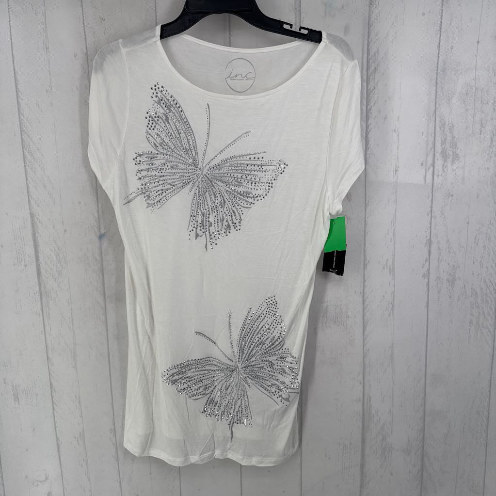 R59 L s/s embellished butterfly top