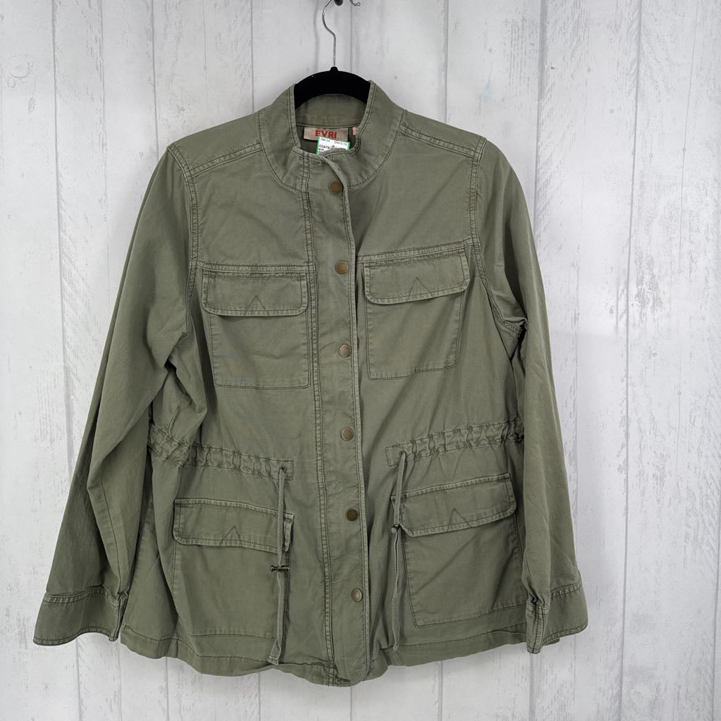 OX l/s button drawstring jacket