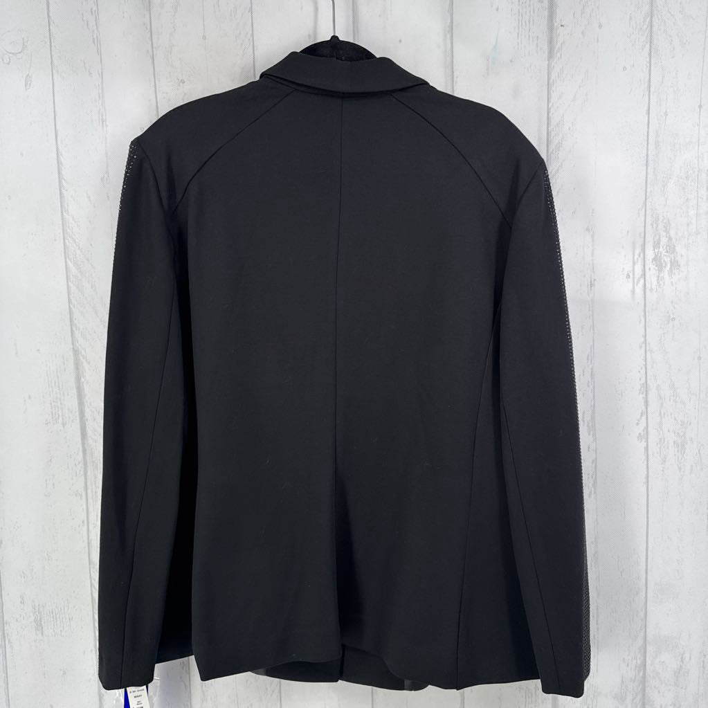 XL l/s embellished button blazer