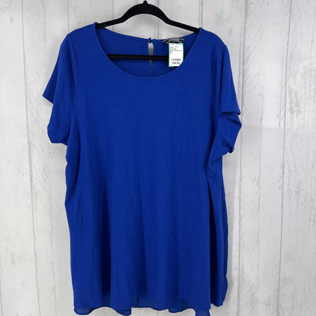 2x s/s scoop neck top