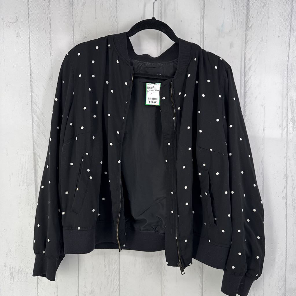 1x l/s polka dot zip jacket