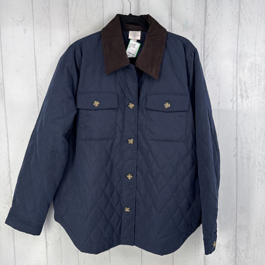 XXL l/s button quilted coat