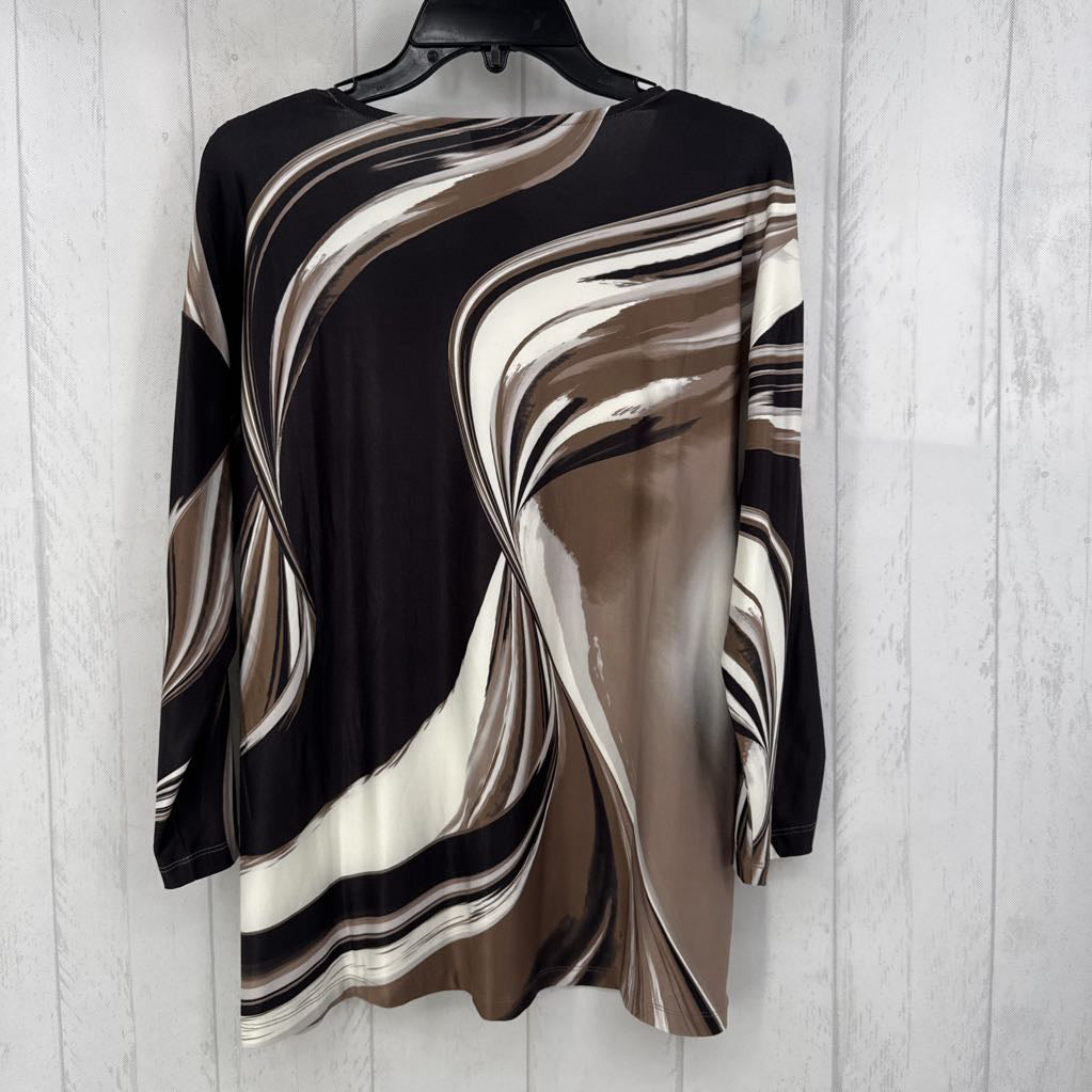 M 3/4 slv swirl design top