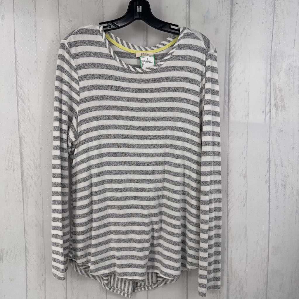 M l/s stripe hi-low top