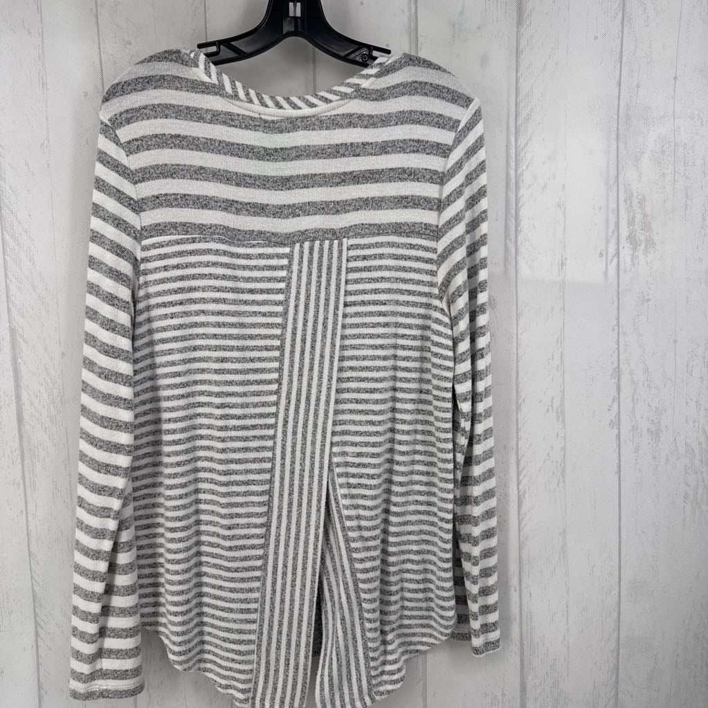 M l/s stripe hi-low top