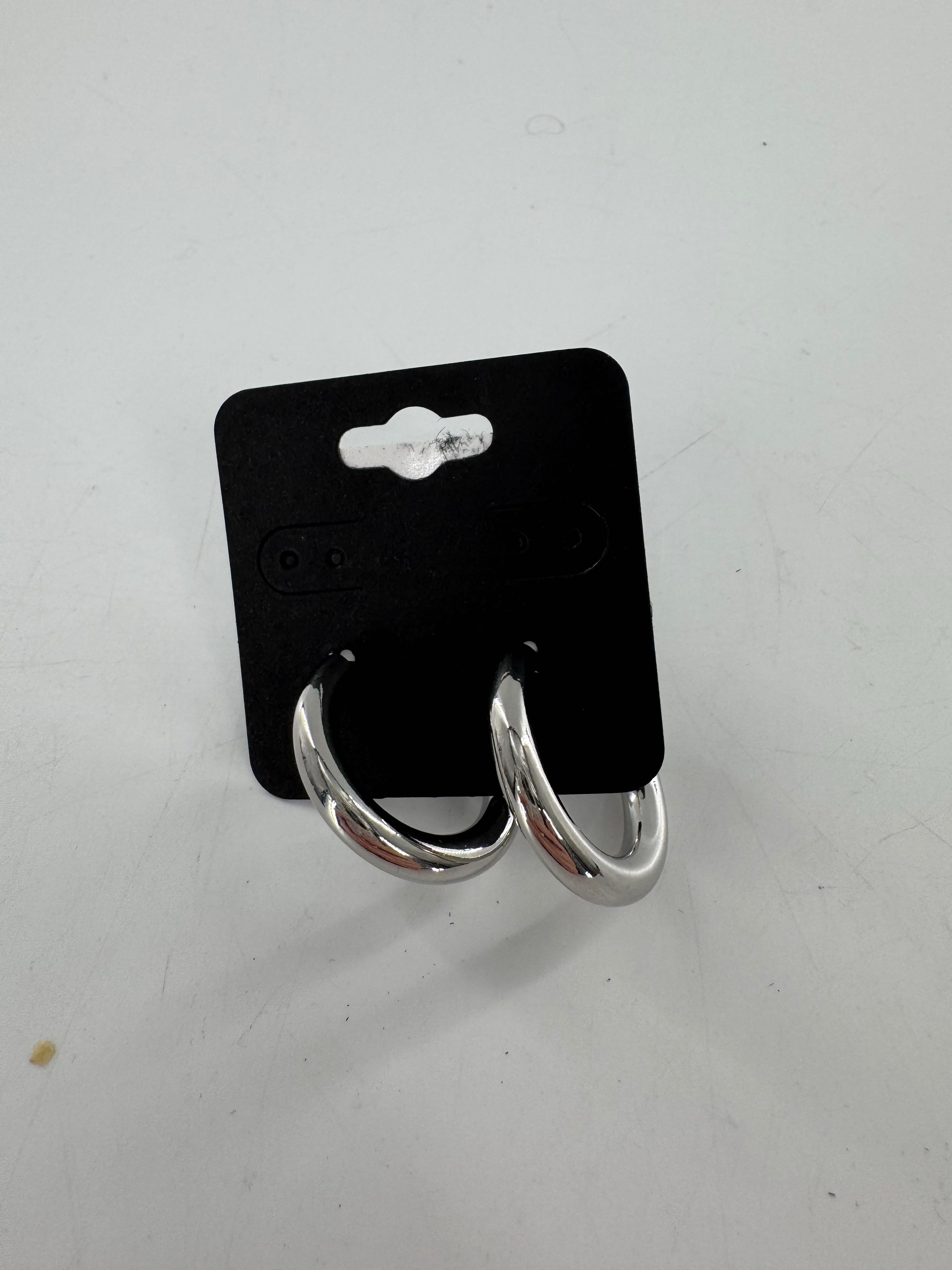 chunky silver hoop earrings