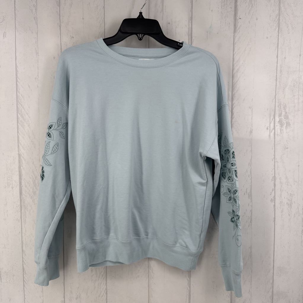 M lace slv sweatshirt