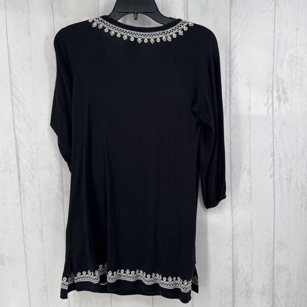 M elbow slv embroidred top