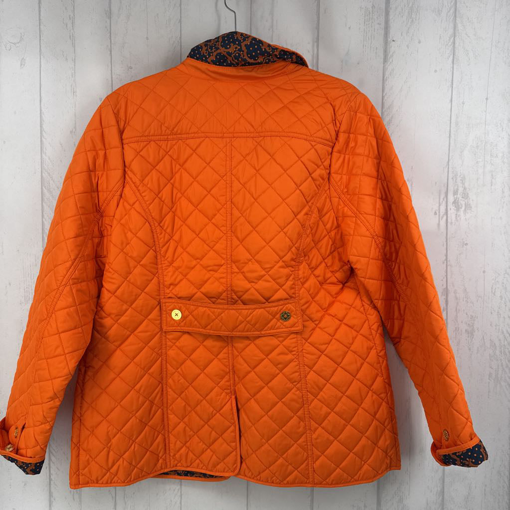L quilted button coat