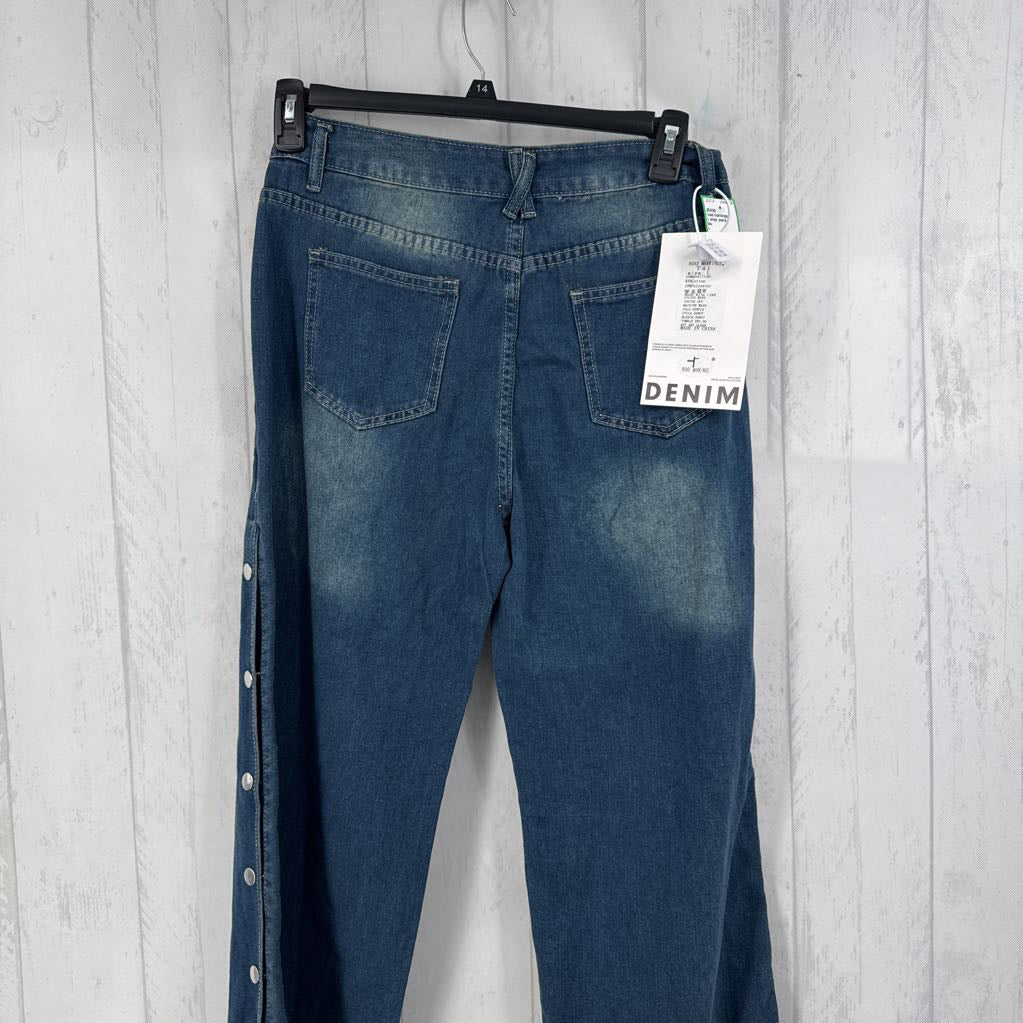 L snap jeans