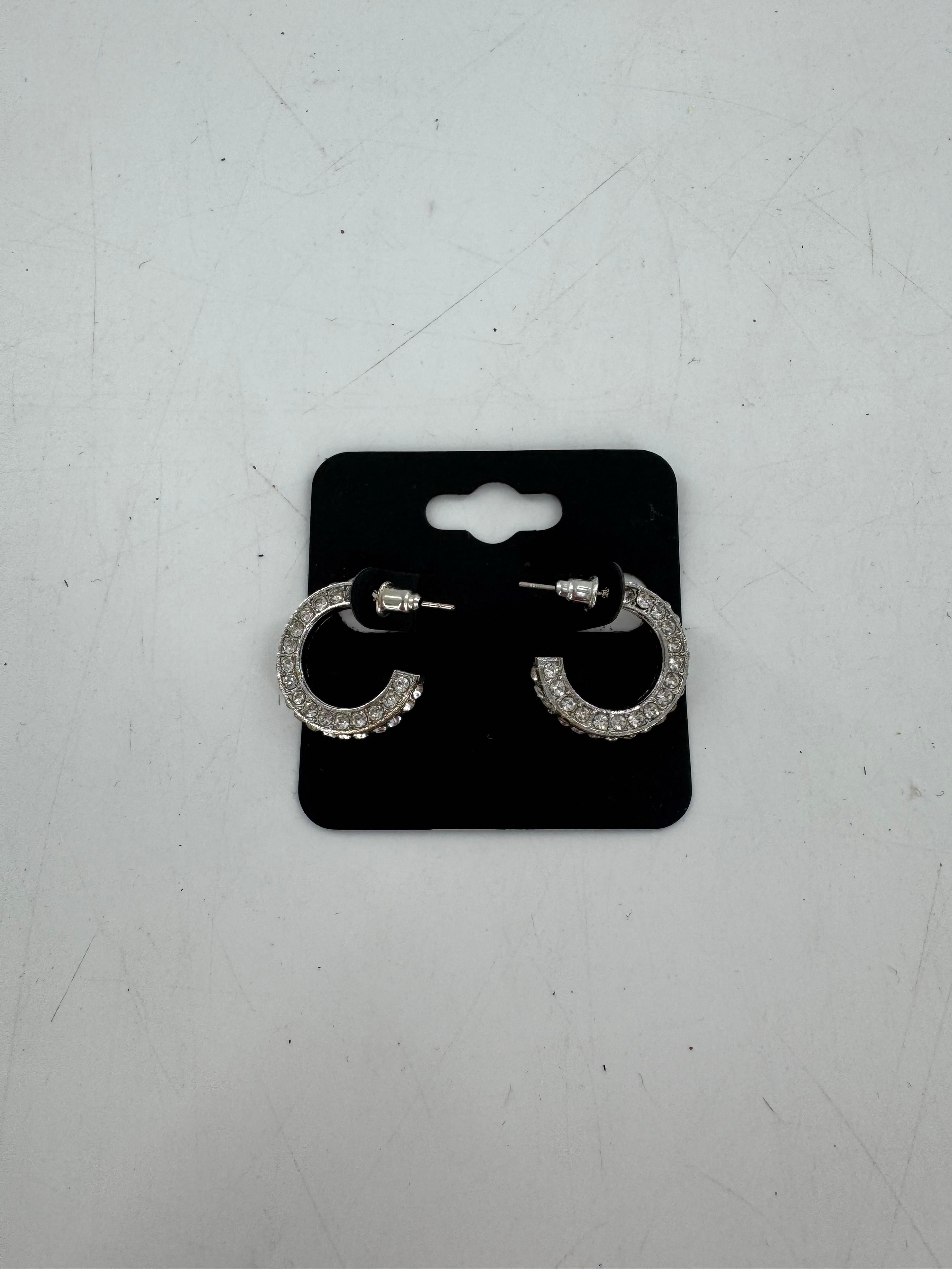 rhinestone hoop earring