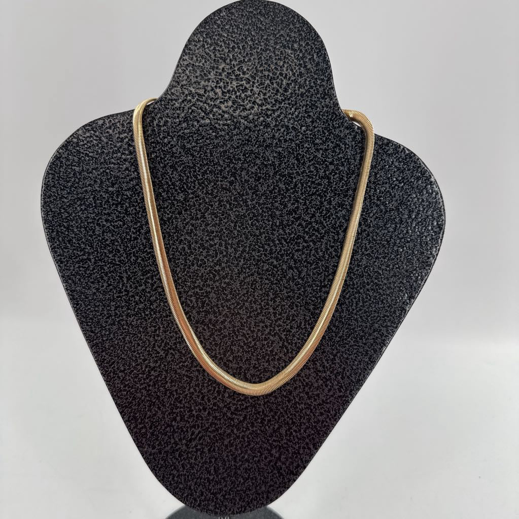 9" gold tone snake chain necklace