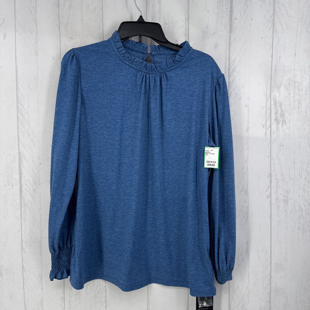 R58 L l/s sheer pleated top