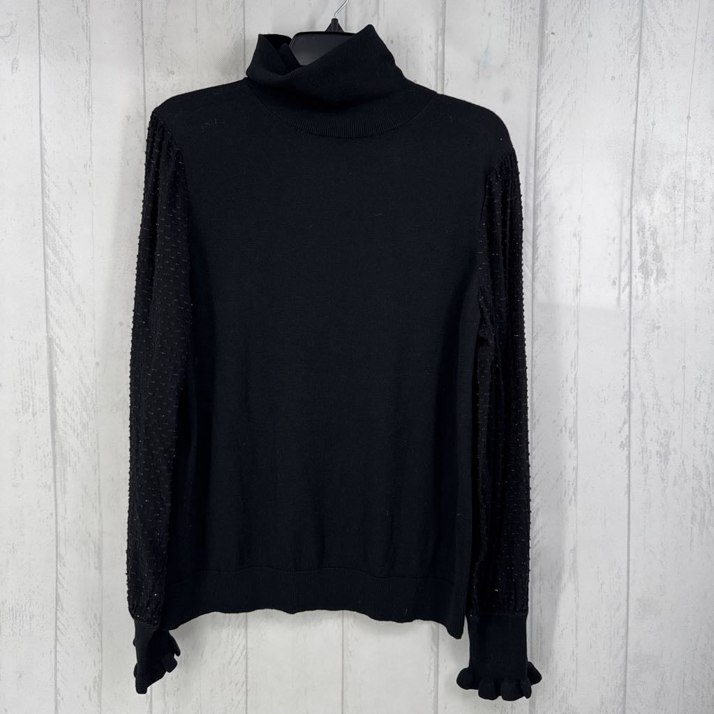 M textured slv t-neck top