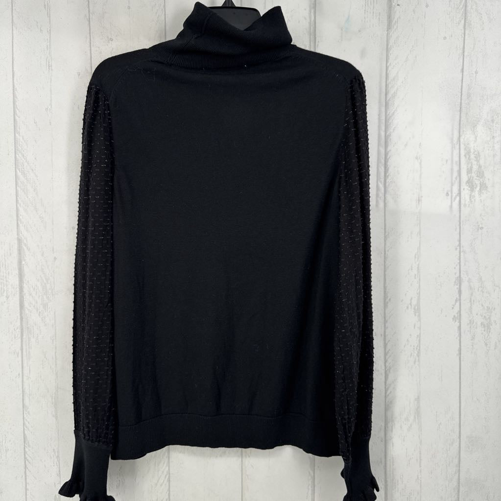 M textured slv t-neck top