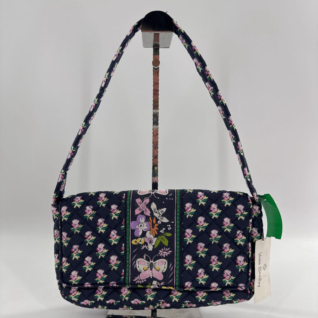 R80 flo print quilted shoulder bag
