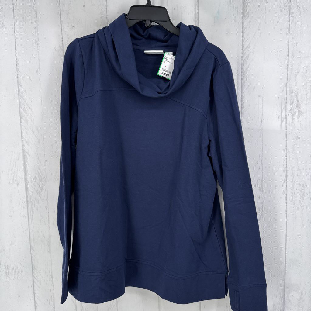 L cowl-neck l/s top