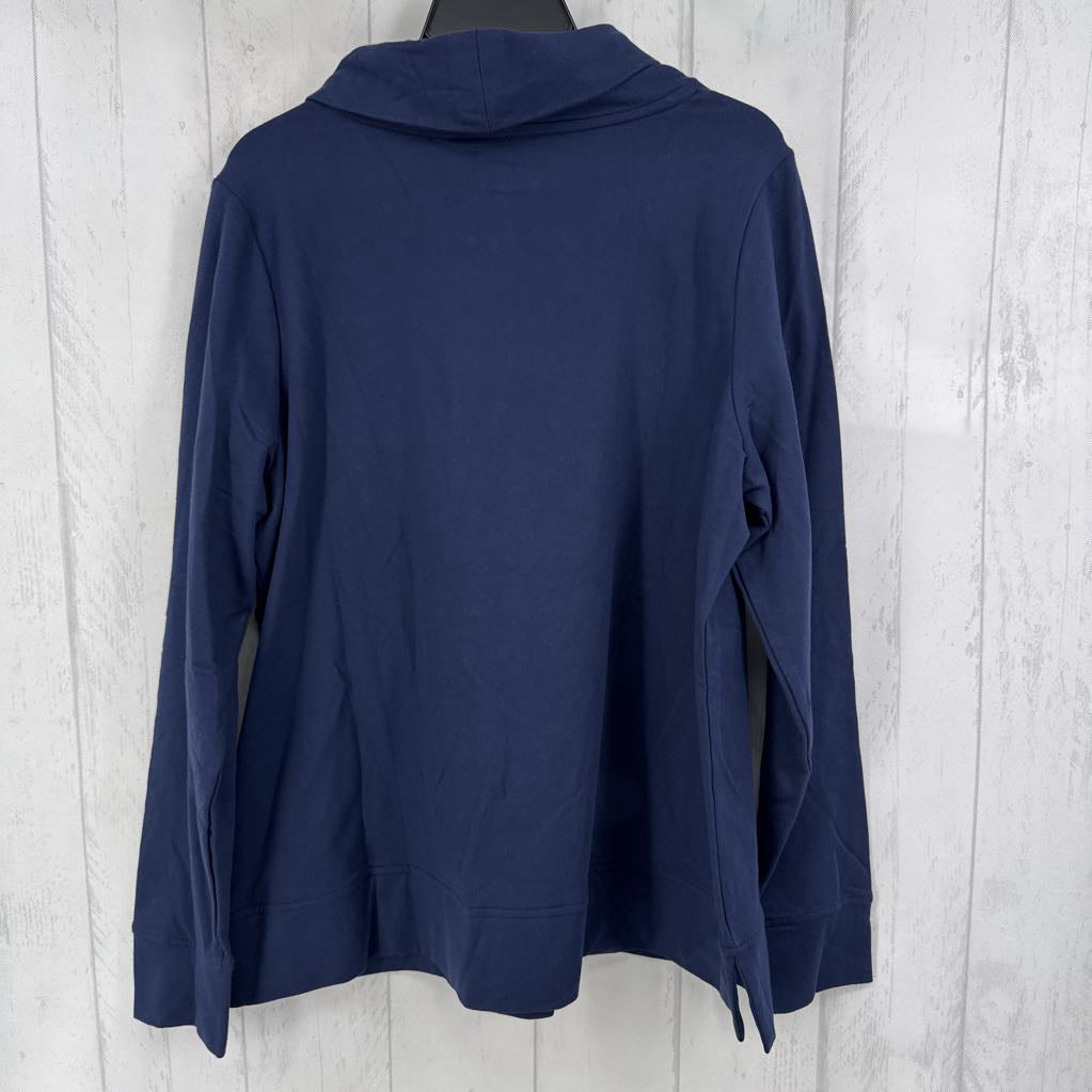 L cowl-neck l/s top