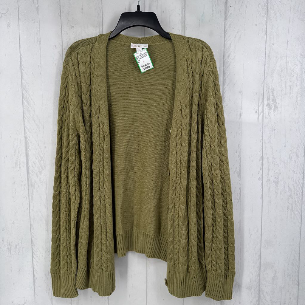 XL cable-knit cardi
