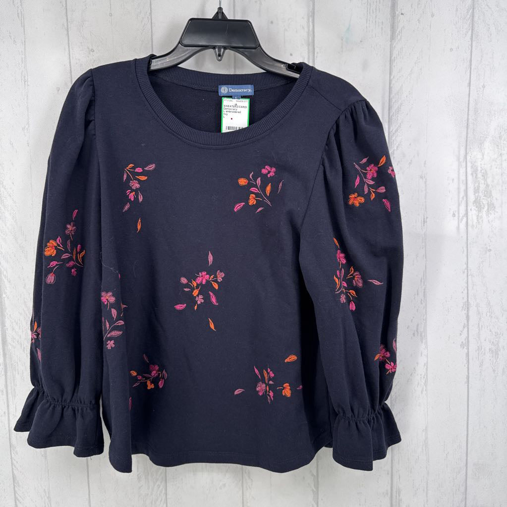 L embroidered sweatshirt