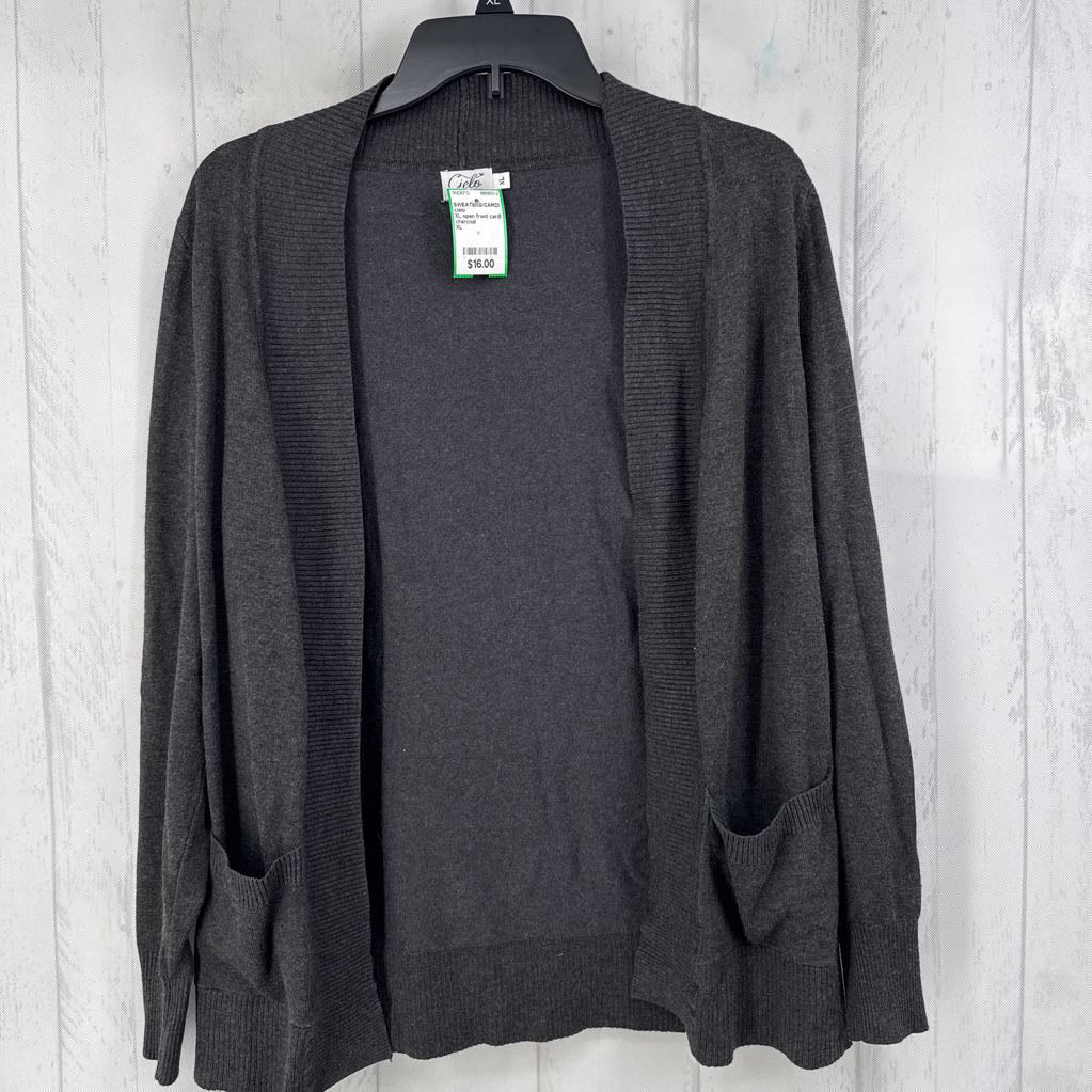 XL open front cardi