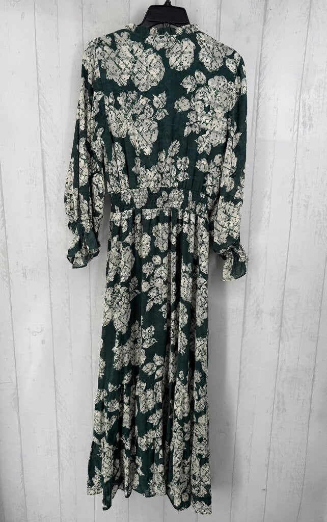 S floral l/s maxi dress