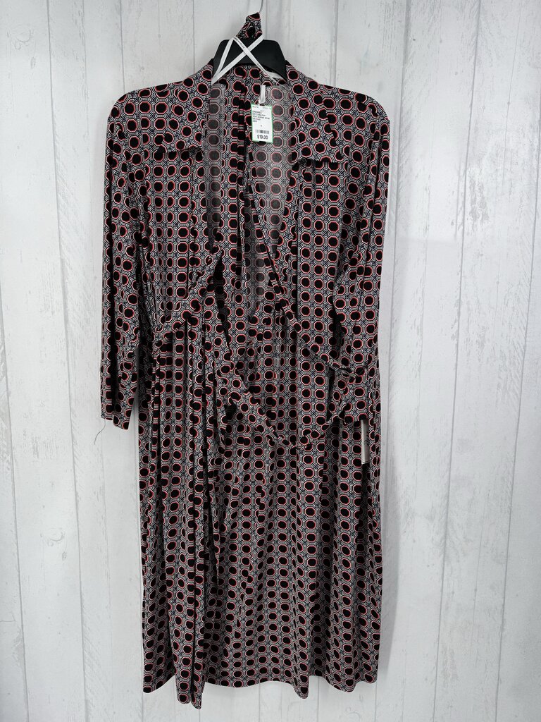 22W printed wrap dress