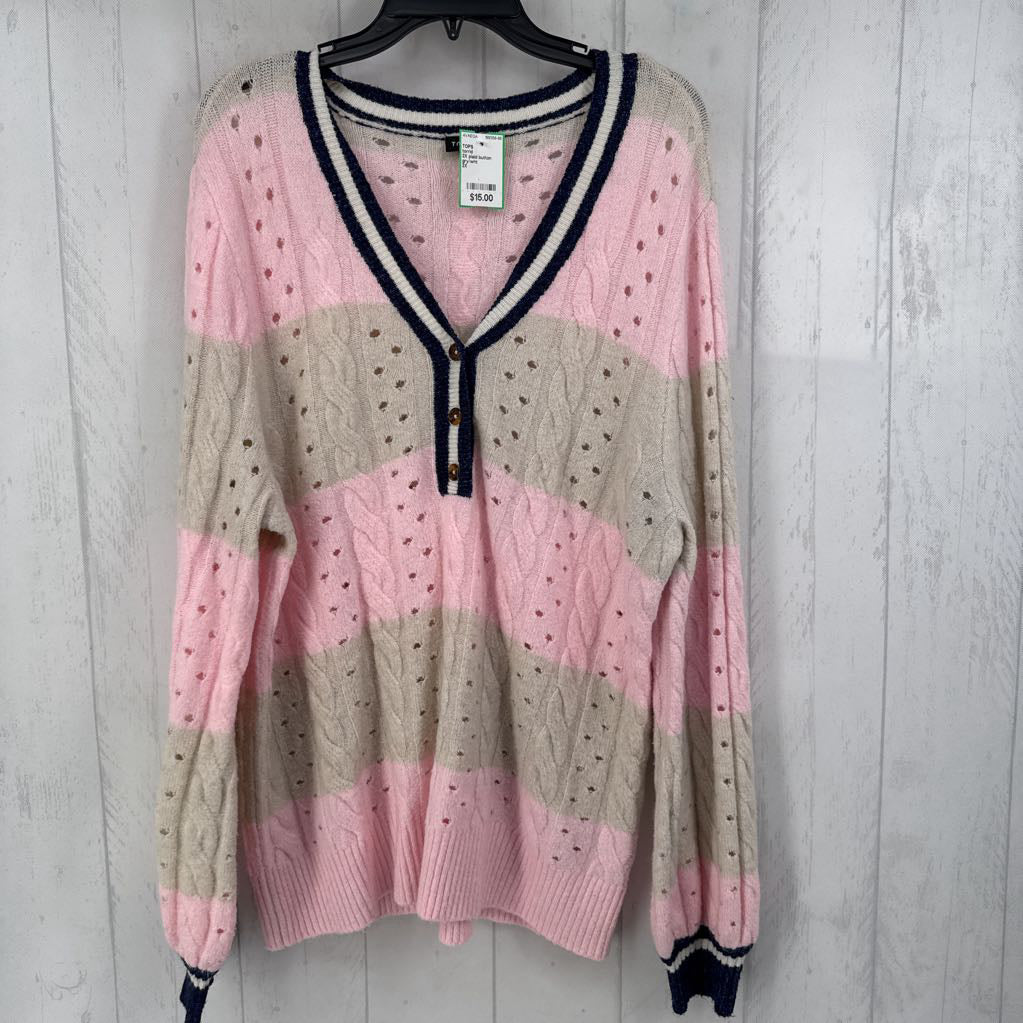 2X plaid button down l/s top