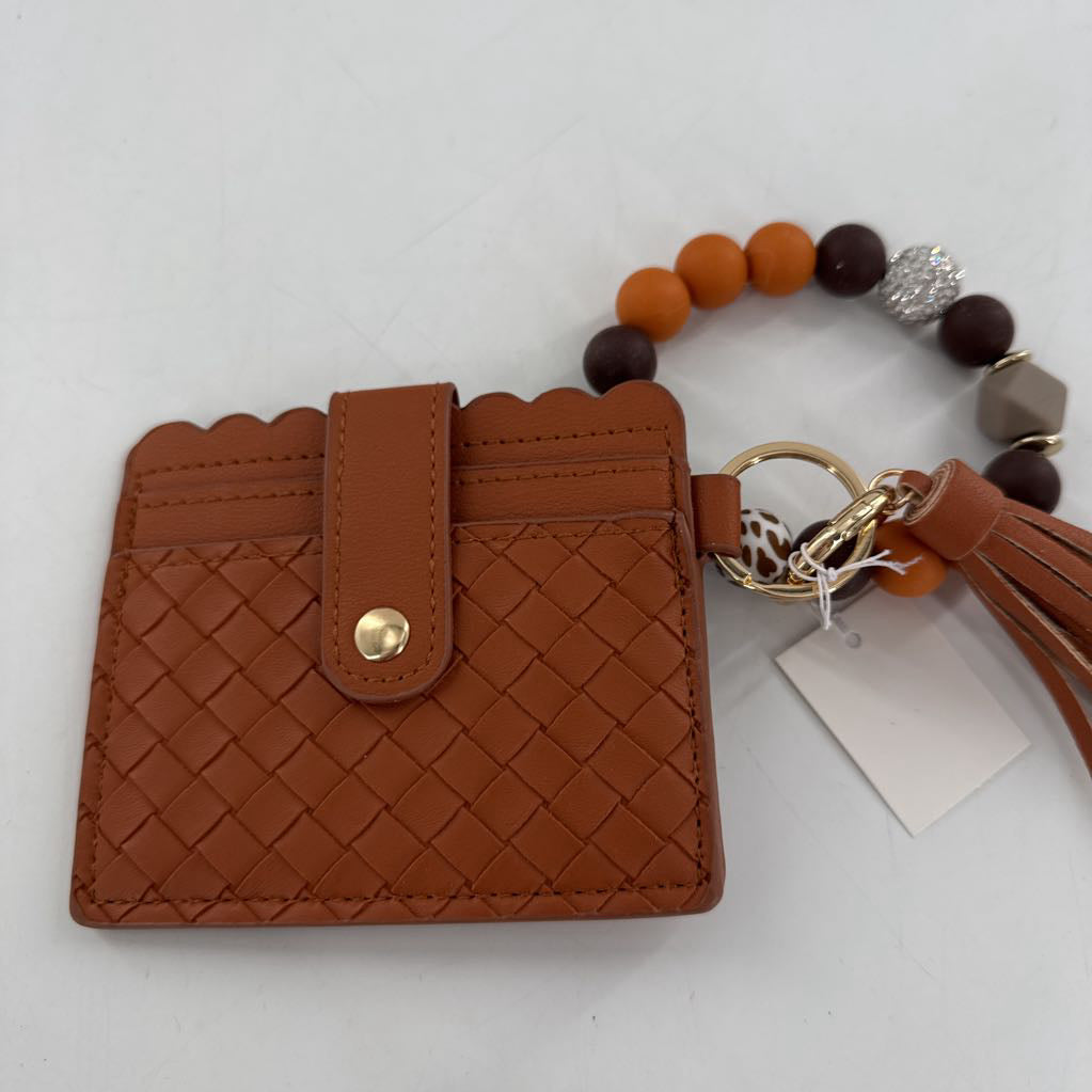 beaded wristlet wallet/keychain