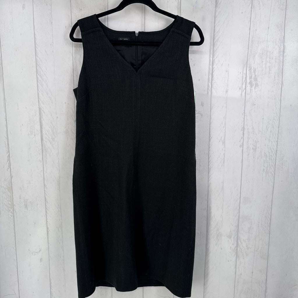 12 textured v-neck slvls lined dress